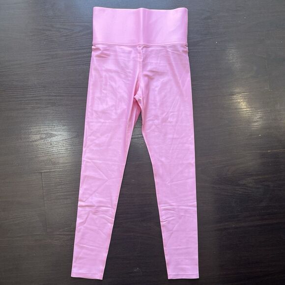 CARBON38 High Rise 7/8 Leggings Metallic Takara Shine Wide Waistband Stretch XS - Picture 2 of 6